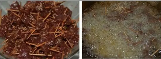 Công thức làm món bò chiên tẩm vừng 4