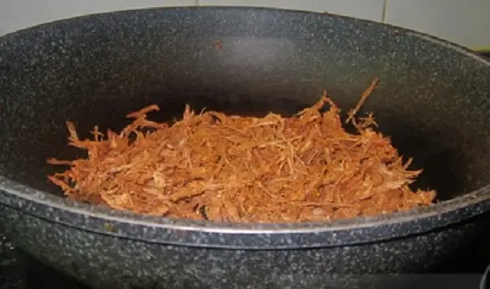 xao kĩ thịt làm thịt bò khô