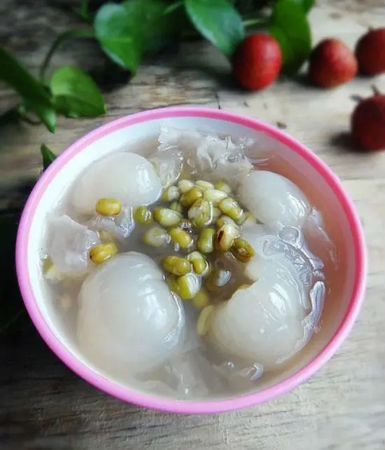 Lưu ý khi nấu chè ngon từ vải thiều đậu xanh