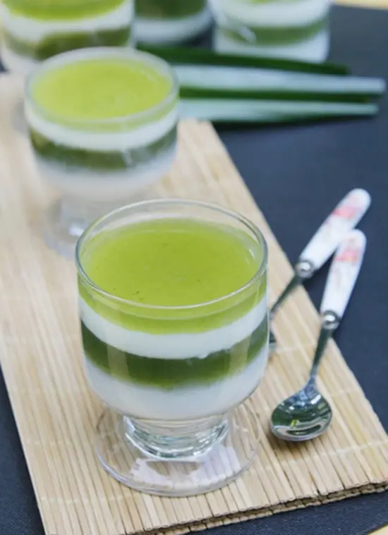 Công thức thạch hai màu mát lạnh