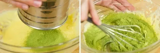Bước 5 làm souffle trà xanh