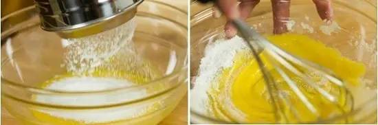 bước thứ 2 làm souffle trà xanh