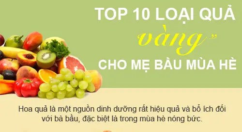 Hoa quả cho bà bầu trong những ngày hè