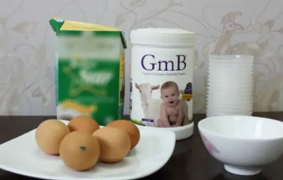 Nguyên liệu làm bánh flan từ sữa tươi