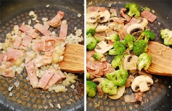 xào tất cả các nguyên liệu