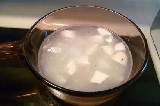 chè khoai sọ bột báng nước cốt dừa cách làm 1