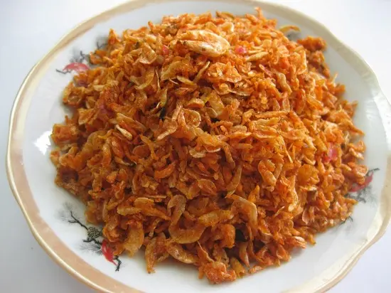chuẩn bị tép khô