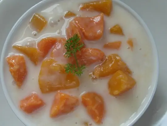 Hướng dẫn làm món chè bí đỏ nước cốt dừa thơm ngon