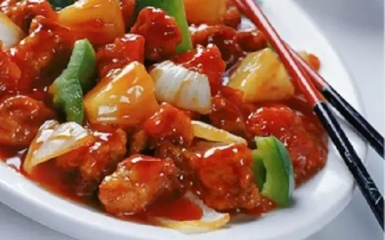 gan gà xào chua ngọt ăn cực ngon
