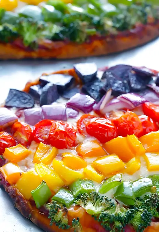 Hướng dẫn làm pizza cầu vồng từ rau củ 6