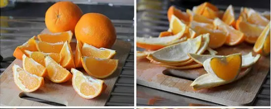 Sơ chế nguyên liệu làm mứt cam nhúng socola