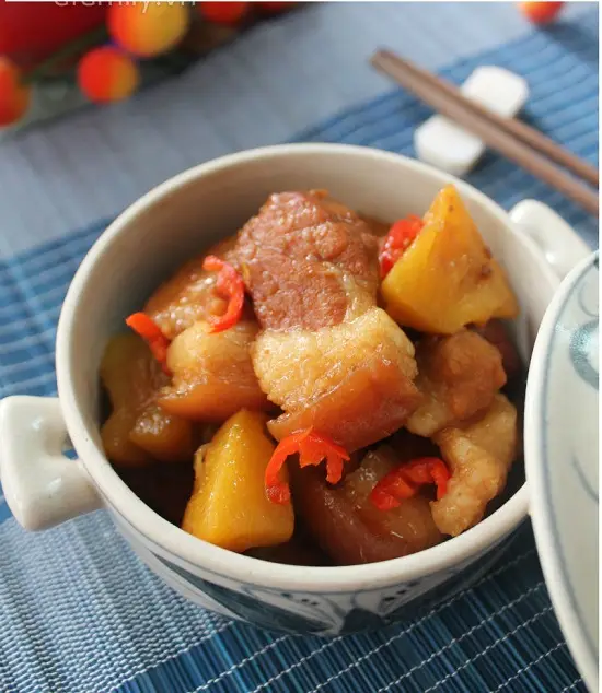 thịt heo kho dứa chua ngọt trọn vị