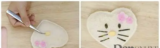 LÀM BÁNH SANDWICH MÈO KITTY CHO BÉ