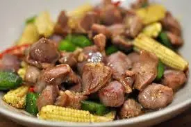đậu xào lòng gà