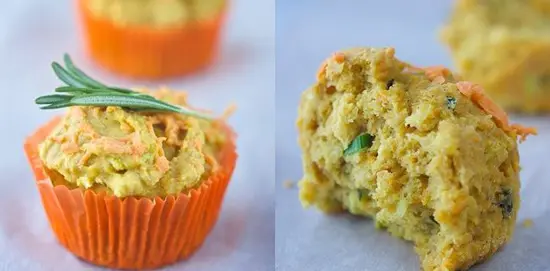 Muffin bí xanh món ăn chay độc đáo