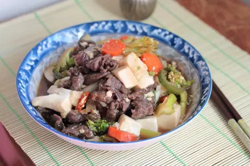 THỊT BÒ XÀO ĐẬU PHỤ NON