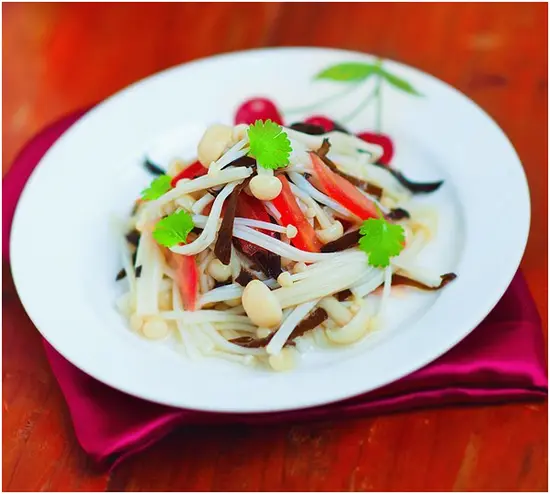Tối nay ăn gì -Salad nấm kim châm nhé